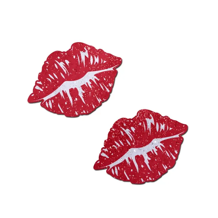 Pastease Vibrators Pastease Sparkly Red Kissing Lips Pasties
