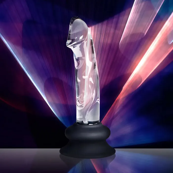 Pleasure Crystals 56 in Glass Dildo with Silicone Base Curve Toys Female Sex Toys Pleasure Crystals 56 in Glass Dildo with Silicone Base Curve Toys Female Sex Toys