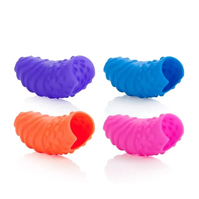 Posh Silicone Finger Teasers Swirl CalExotics Female Sex Toys Posh Silicone Finger Teasers Swirl CalExotics Female Sex Toys