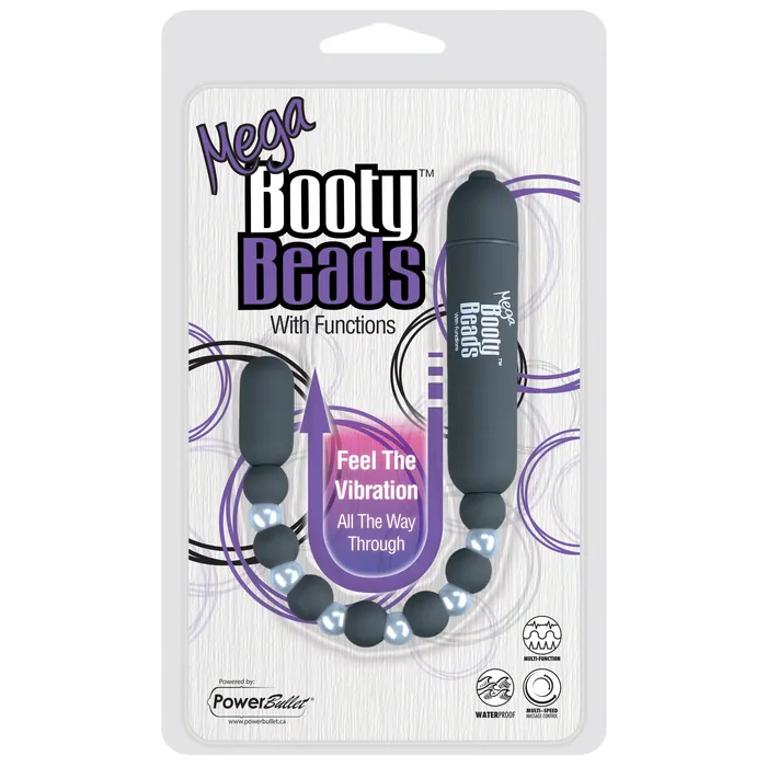PowerBullet Male Sex Toys PowerBullet Mega Booty Beads with 7 Functions Grey