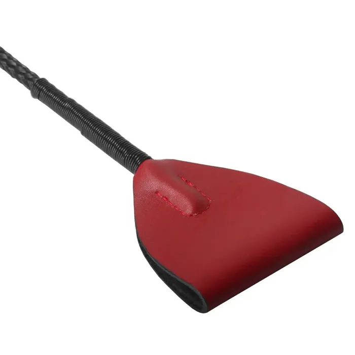 Restraints Master Series Red Leather Riding Crop