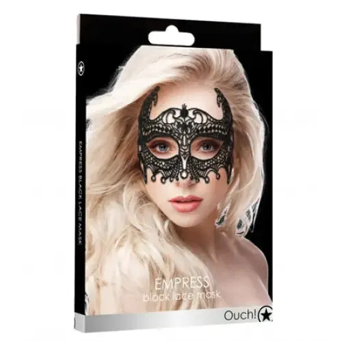 SHOTS AMERICA Anal Ouch Empress Lace Eye Mask Black