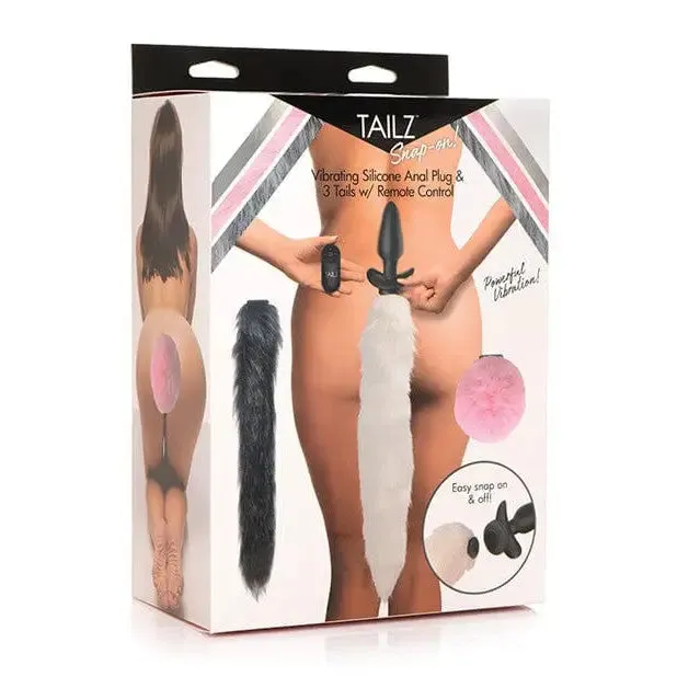 Tailz Male Sex Toys Tailz Snap On Remote Control Vibrating Silicone Anal Plug With 3 Interchangeable Tails Tailz Male Sex Toys Tailz Snap On Remote Control Vibrating Silicone Anal Plug With 3 Interchangeable Tails