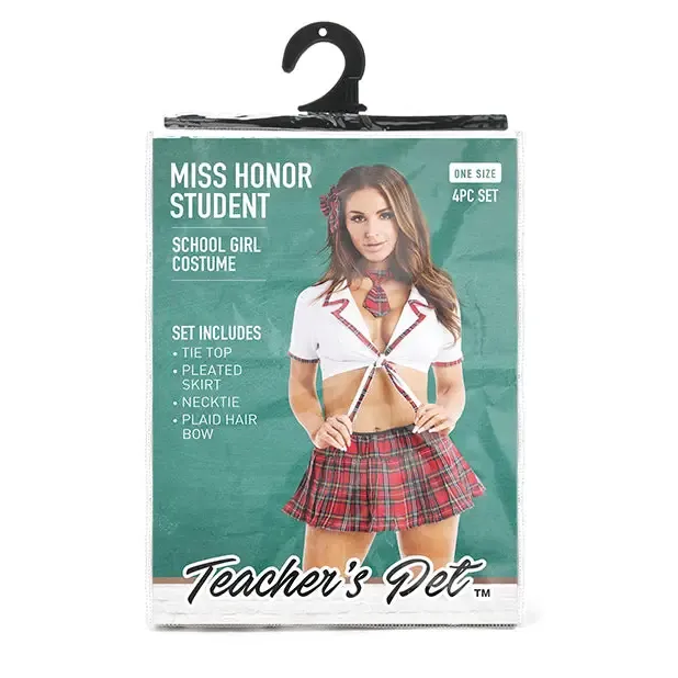 Teachers Pet Ms Honor Student School Girl Tie Top Pleated Skirt Neck Tie Hair Bow Red XGEN Products Vibrators Teachers Pet Ms Honor Student School Girl Tie Top Pleated Skirt Neck Tie Hair Bow Red XGEN Products Vibrators