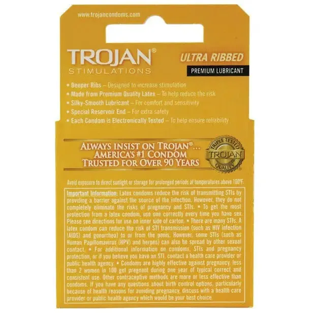 Trojan Female Sex Toys Trojan Ribbed Condoms Box Of 3 Trojan Female Sex Toys Trojan Ribbed Condoms Box Of 3