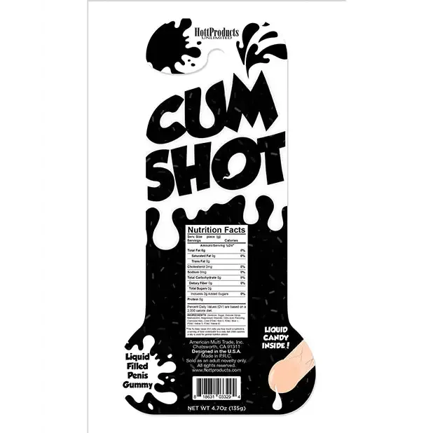 Vibrators Hott Products Unlimited Cum Shots LiquidFilled Gummy Pecker